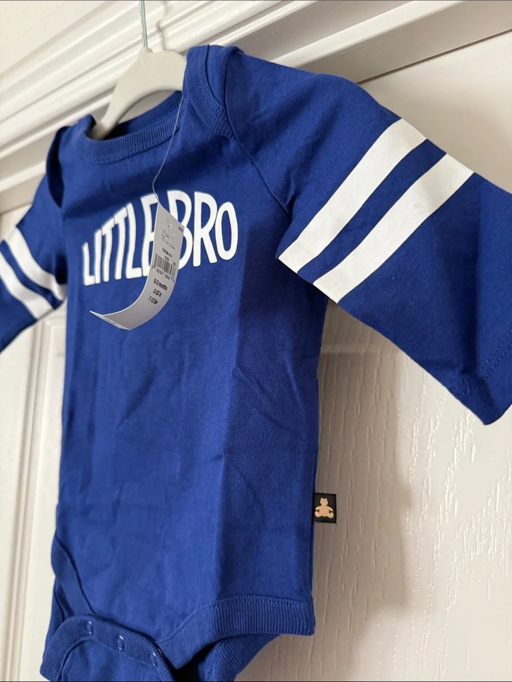 GAP Little Bro Navy Long-Sleeve Baby One-Piece